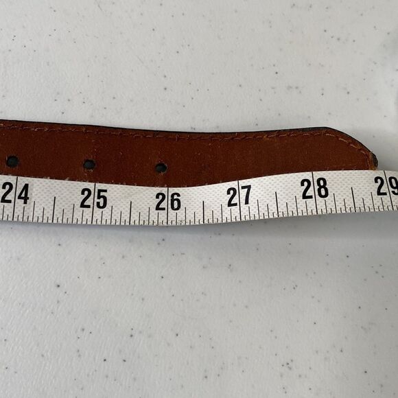 Nocona Western Full-Grain Leather Rodeo Belt with Silver Bull Rider Buckle - Picture 5 of 16